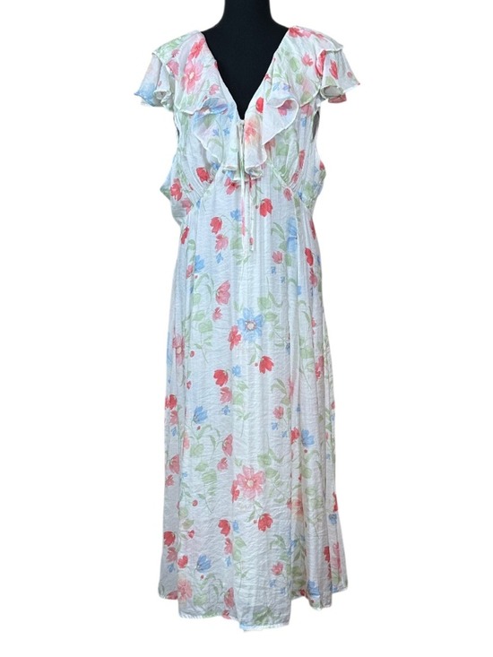Old Navy Dresses & Skirts - Old Navy Floral Ruffle Sleeve Midi Dress Size XXL